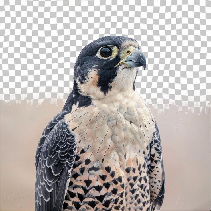 PSD un pájaro con una cabeza blanca y negra y un fondo negro y blanco
