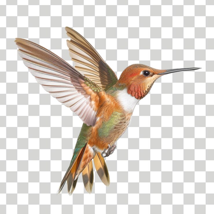 un pájaro con una cabeza verde y naranja está volando en un triángulo
