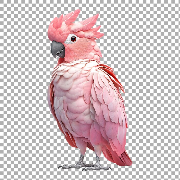 PSD el pájaro cacao rosa de png contra un fondo transparente