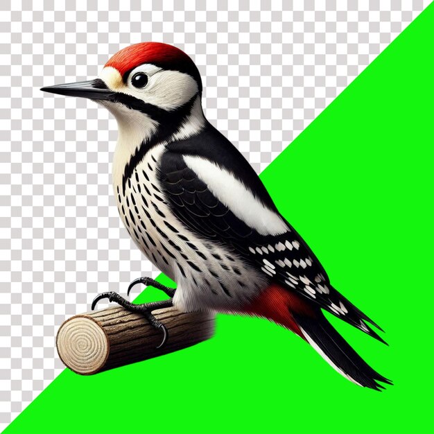 El pájaro carpintero aislado en un fondo claro