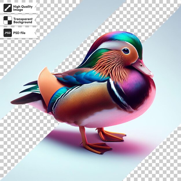 PSD un pájaro colorido con una cabeza colorida y un fondo negro con un fondo blanco y negro