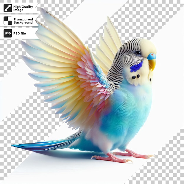 un pájaro colorido con una cola azul y un fondo negro con una imagen de un loro en él