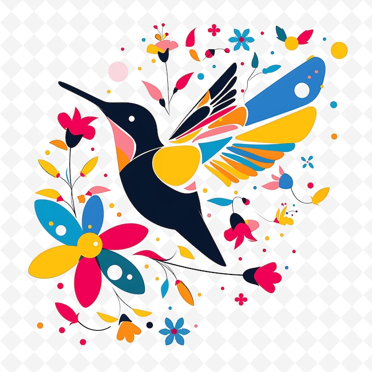 PSD un pájaro colorido con un pájario colorido en él