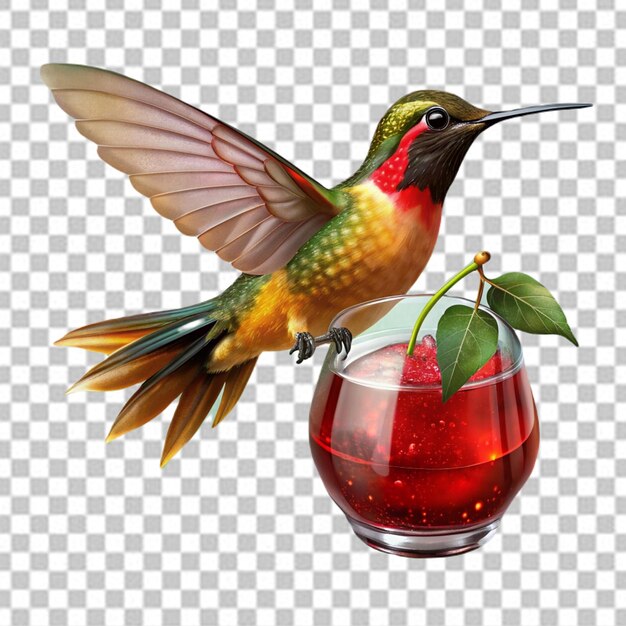 PSD un pájaro colorido volando con un fondo colorido