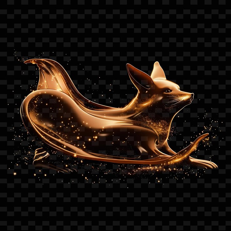 PSD un pájaro con un diseño dorado en la espalda