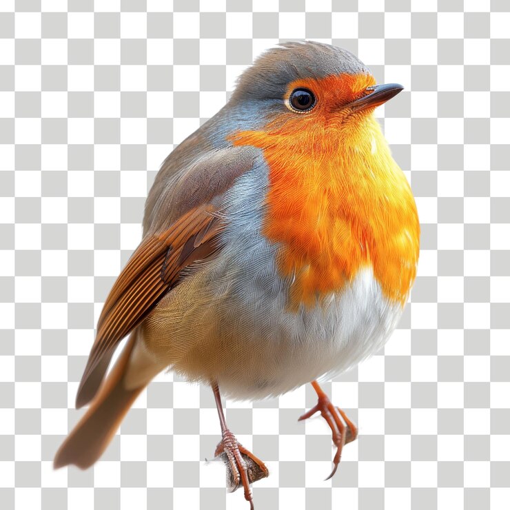 un pájaro está de pie en un fondo blanco con una cara roja