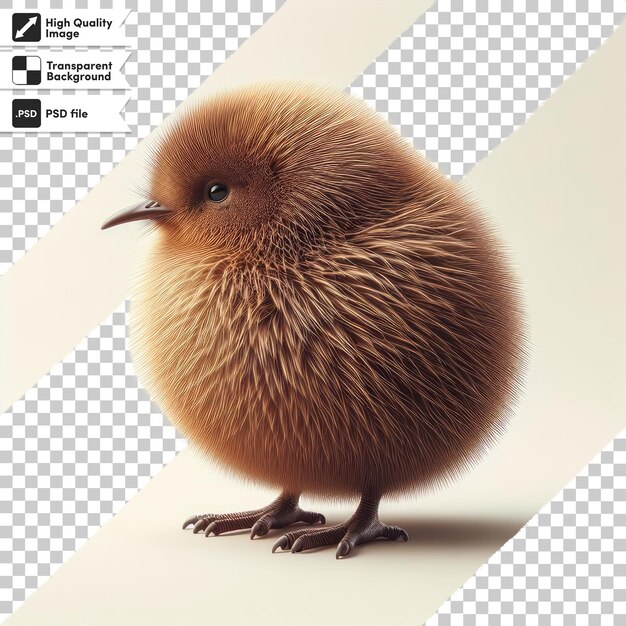 PSD pájaro kiwi psd en fondo transparente con capa de máscara editable