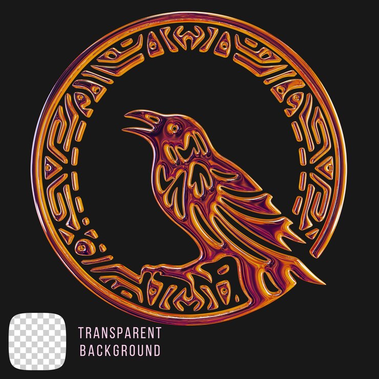 PSD el pájaro metálico cromado de psd y2k forma abstracta renderizado en 3d