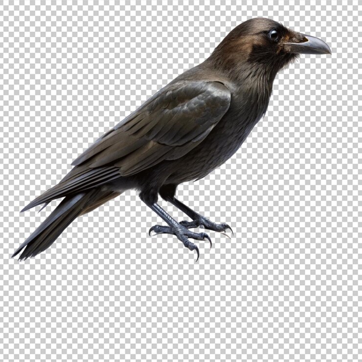 PSD un pájaro negro sentado en la parte superior de un cráneo cuervo muerte