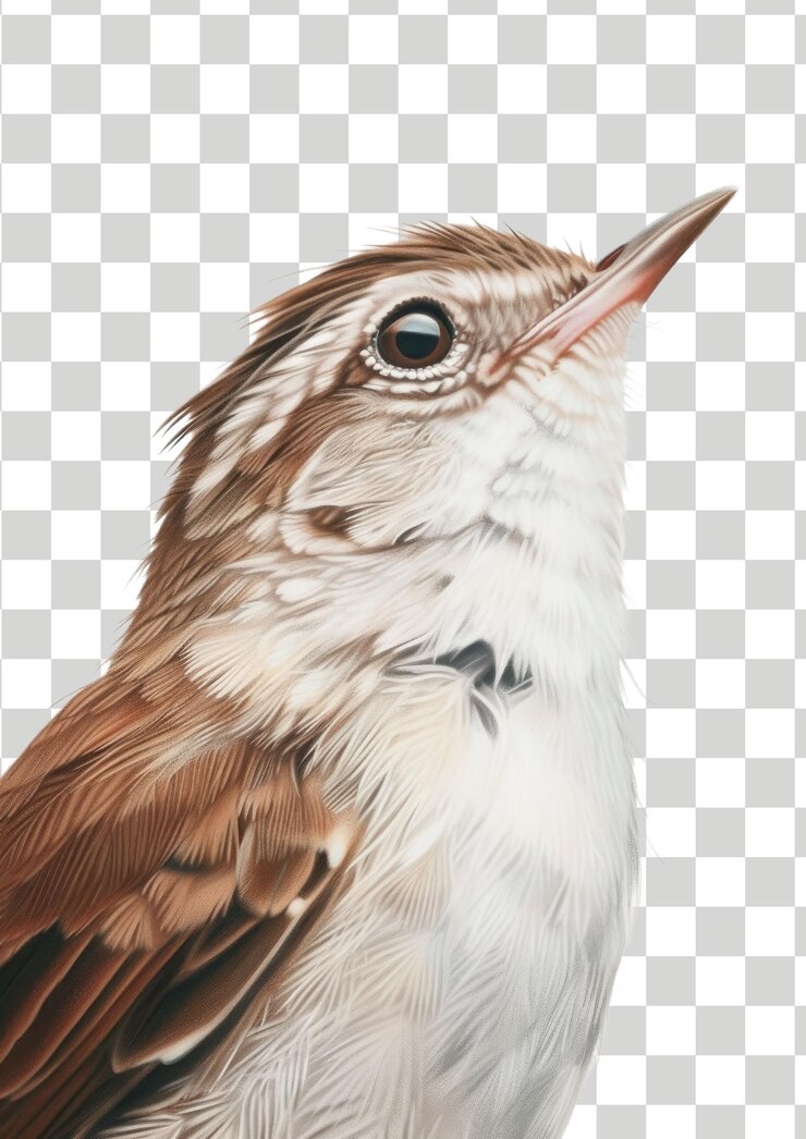 un pájaro con un pico que está en un fondo a cuadros