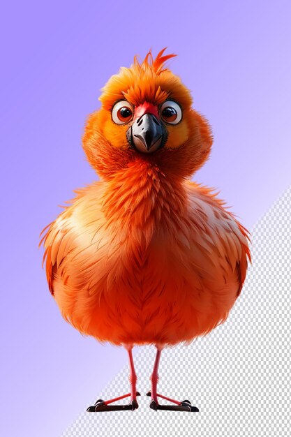 PSD un pájaro con un pico rojo y un fondo azul