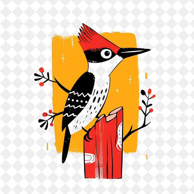 un pájaro con un pico rojo se para en una rama de árbol