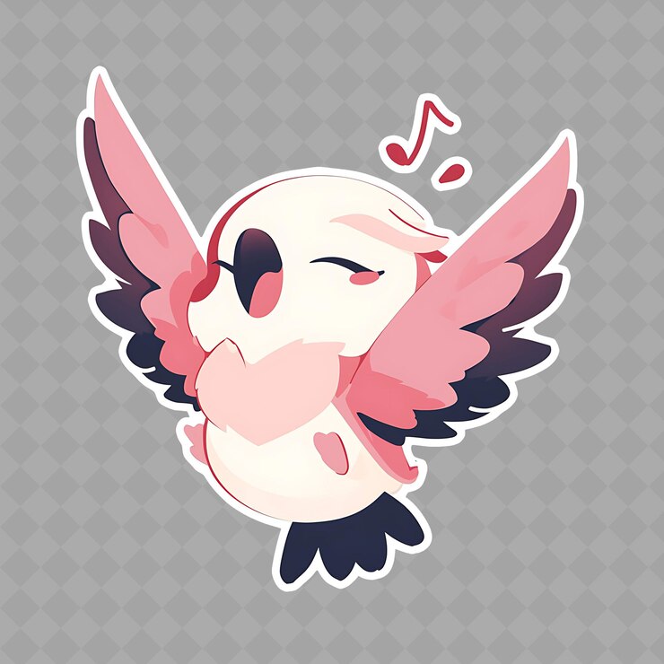 PSD un pájaro rosado con un pico rosado que dice "flamingo"