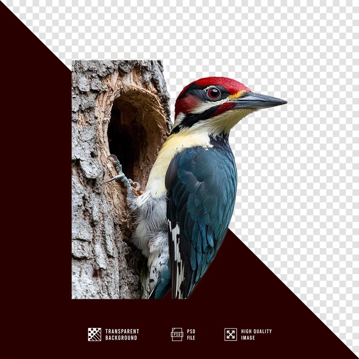 PSD pájaros en el nido con fondo transparente calidad hd