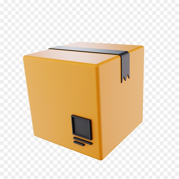 Paket Box Lieferung 3D-Darstellung