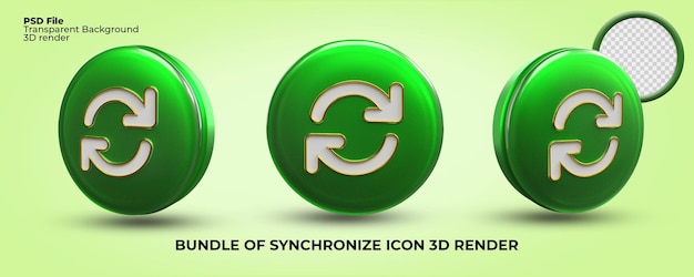 Paket mit synchronisierten 3d-rendersymbolen