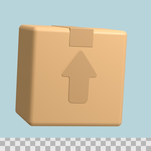 Paketbox 3d-symbol rendern