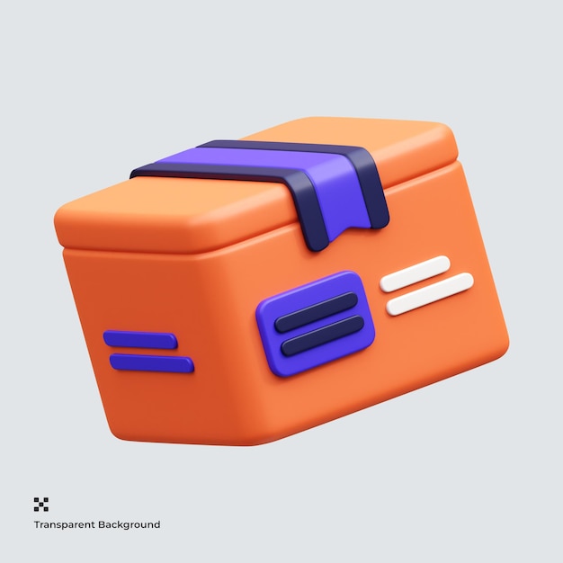Paketwagen 3D-Symbol