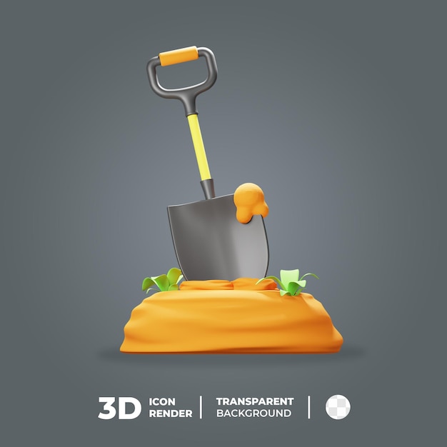 PSD pala de icono 3d