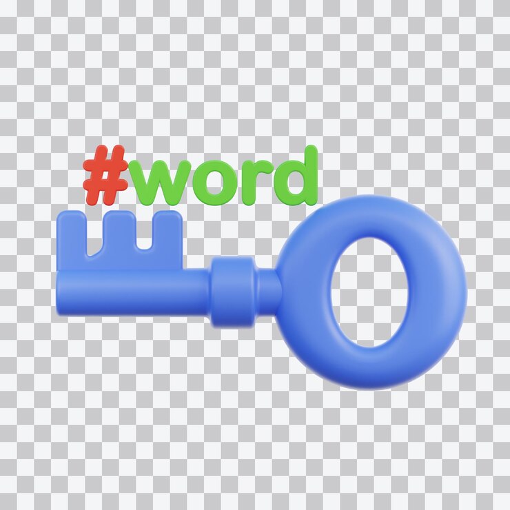 PSD palabra clave ilustración en 3d