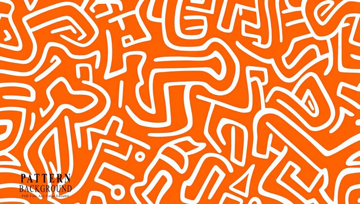 PSD la palabra está en el fondo naranja