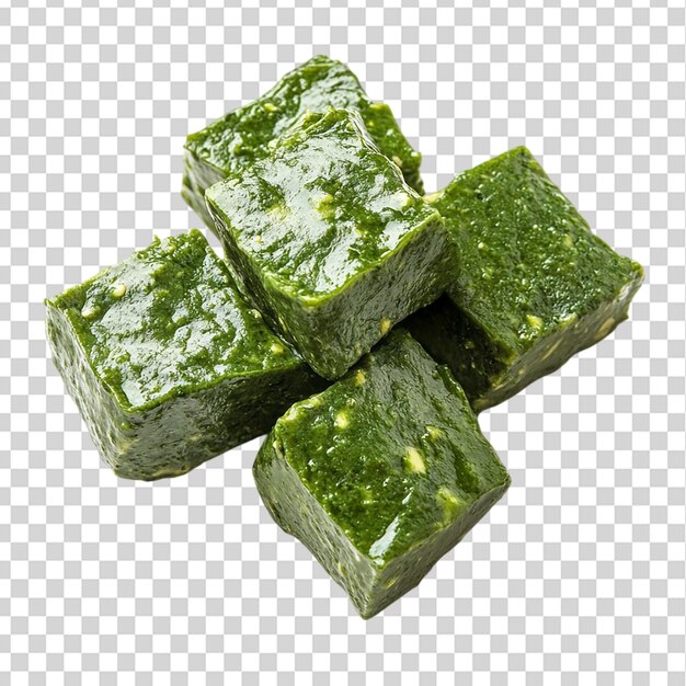 Palak Paneer aislado en un fondo transparente