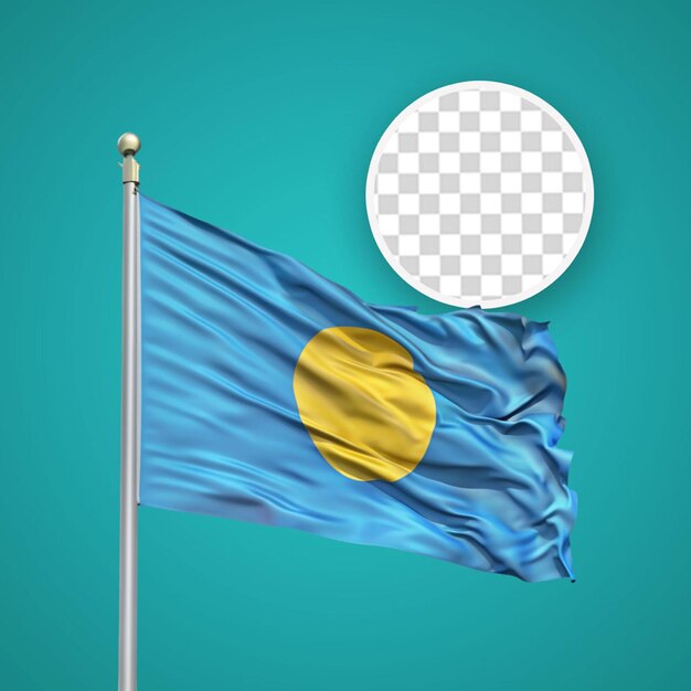 PSD palau agitando la bandera en el mástil