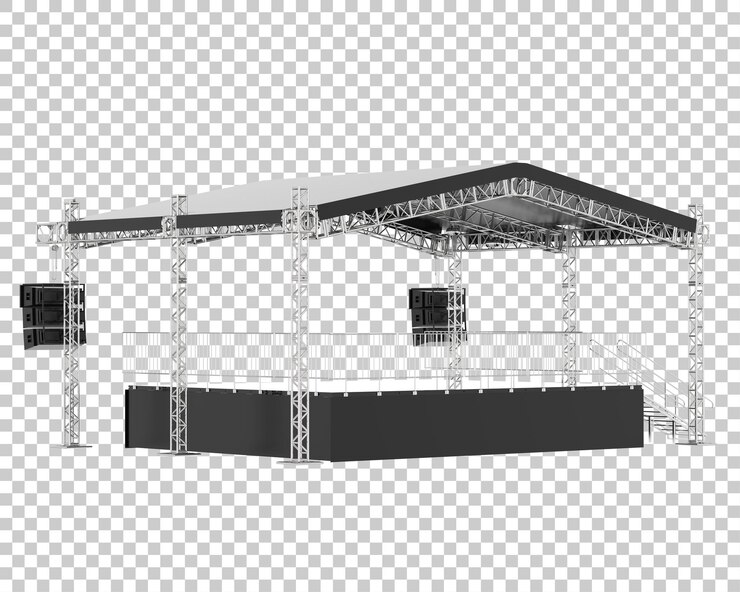 Palco isolato su sfondo trasparente 3d rendering illustrazione