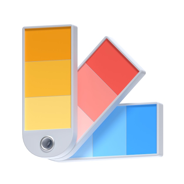 PSD paleta de colores 3d vector icono ilustración activo