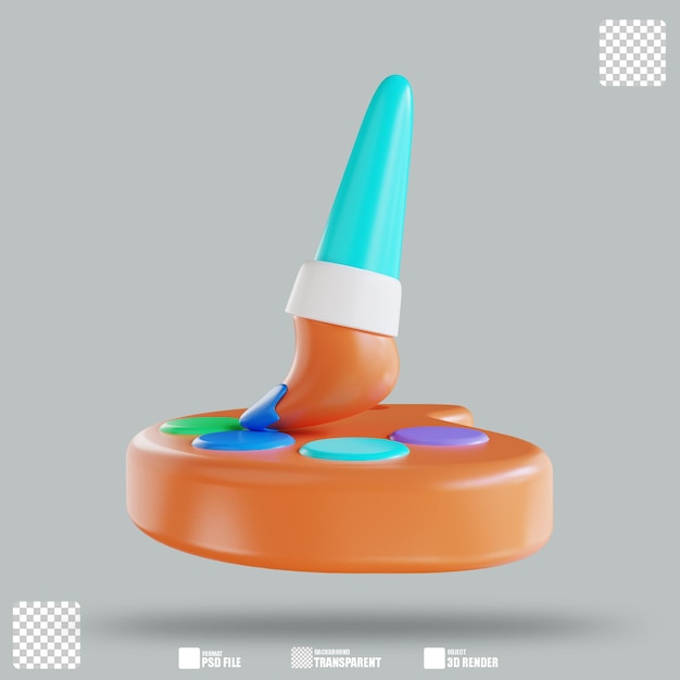 PSD paleta de colores de ilustración 3d