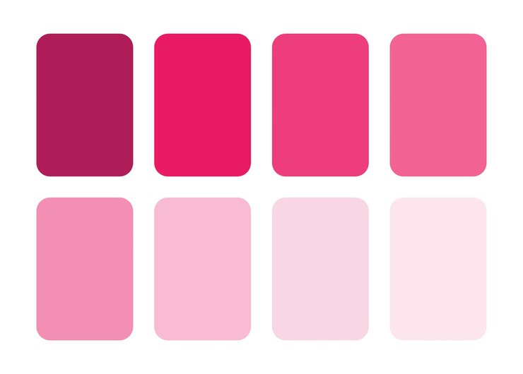 PSD paleta de colores retrocromático rosa con diferentes tonos paleta de cor rosa