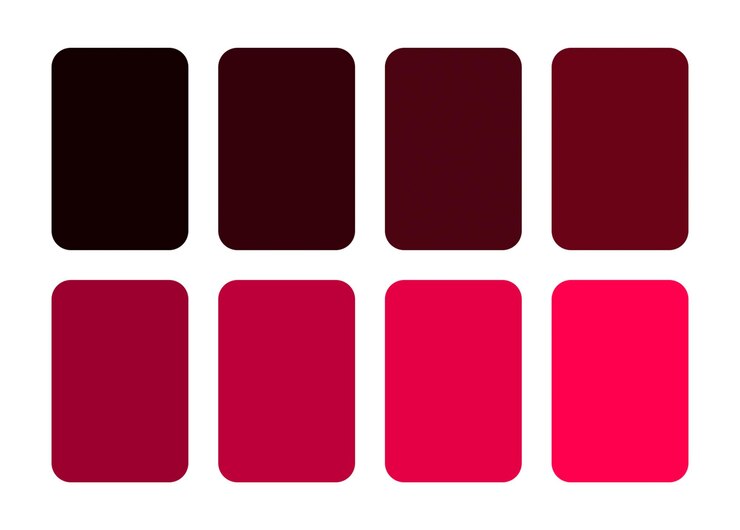 PSD paleta de cores de vinho cromática retro com diferentes tons paleta de cor vinho