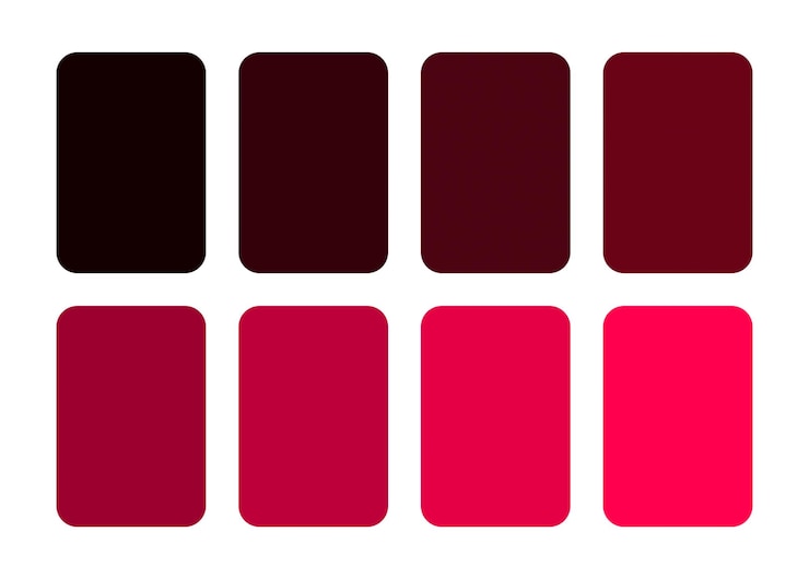 PSD paleta de cores de vinho cromática retro com diferentes tons paleta de cor vinho