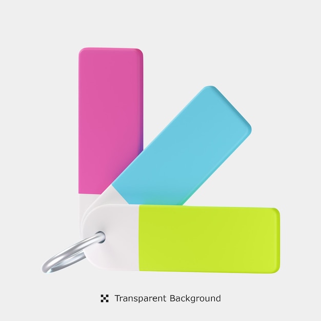 paleta de cores ilustração de ícone 3D