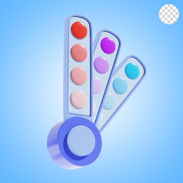 paleta de cores ilustração de ícone 3D