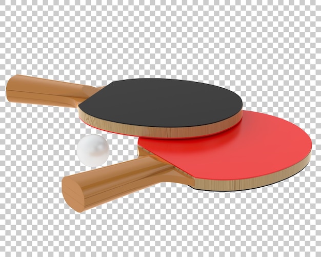 PSD paleta de tenis de mesa en la ilustración de renderizado 3d de fondo transparente