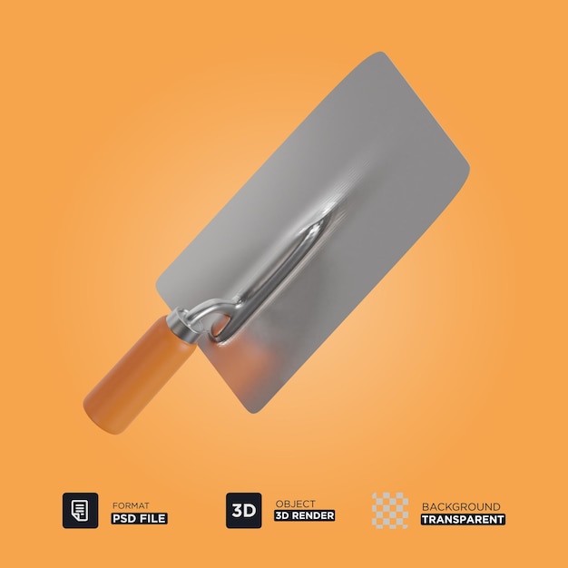 PSD paleta de yeso ilustración 3d premium psd