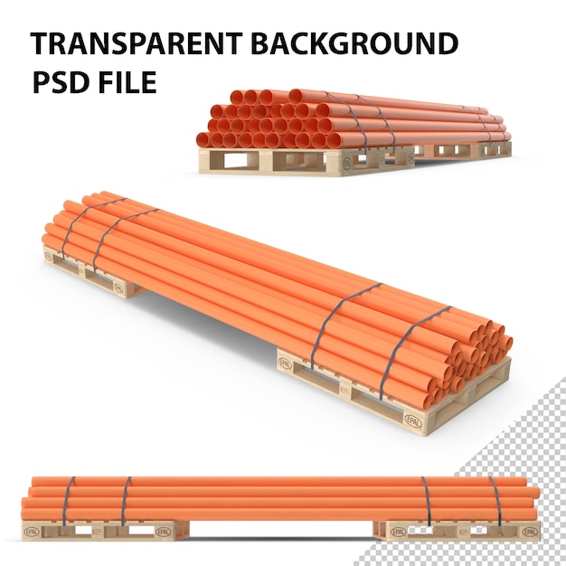 PSD paletas con tuberías png