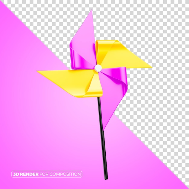 Las paletas de viento 3D coloridas