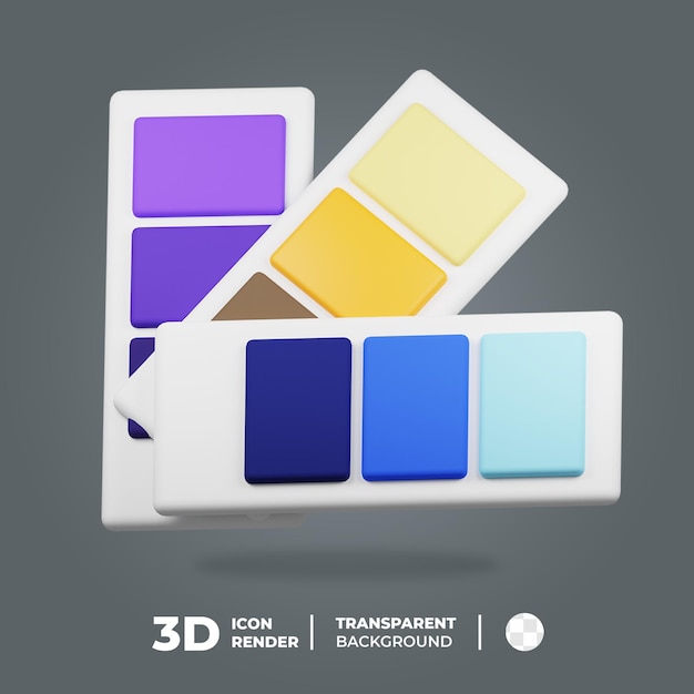 PSD palette de couleurs des icônes 3d