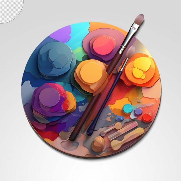 PSD palette de couleurs de rendu 3d isolée