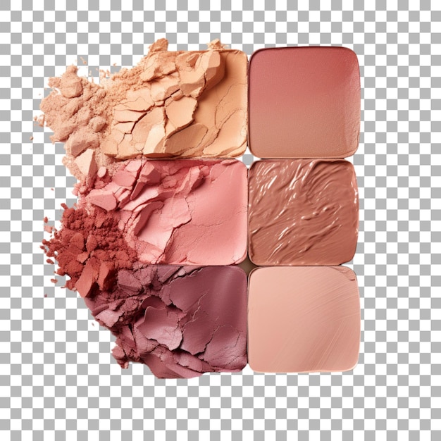 PSD palette rougeâtre sur fond transparent