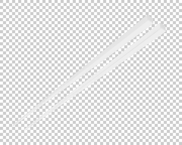 Palillos en la ilustración de renderizado 3d de fondo transparente