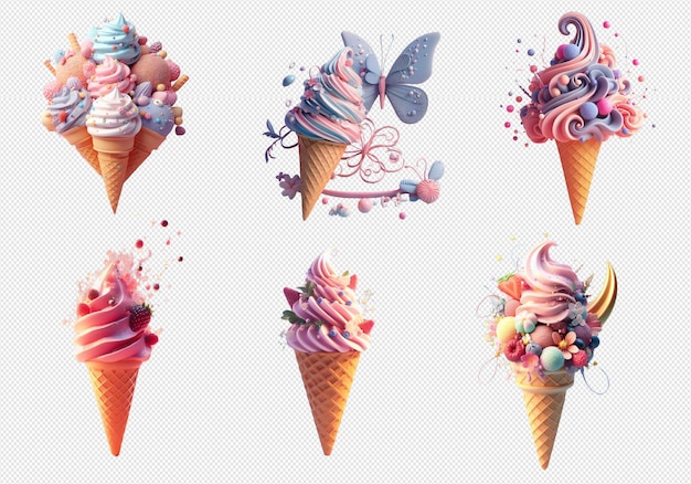 PSD palitos de helado de colores
