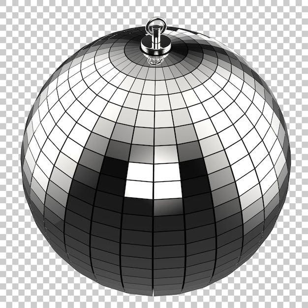 Palla da discoteca su sfondo trasparente 3d rendering illustrazione