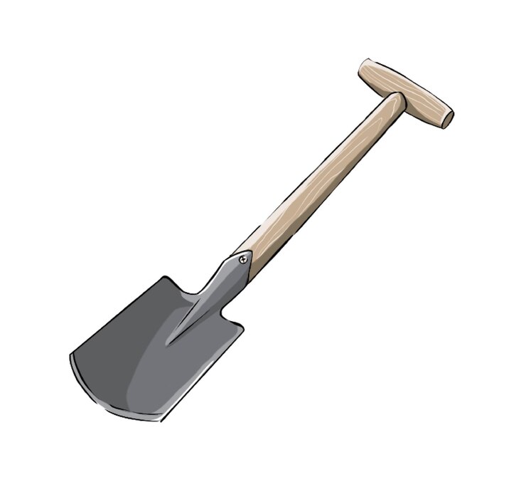 PSD palla da giardino con manico di legno