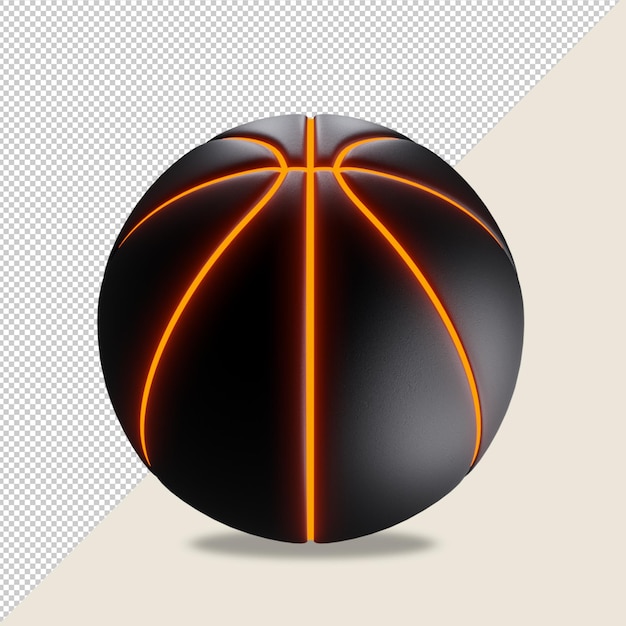 Pallacanestro nera realistica 3D Psd