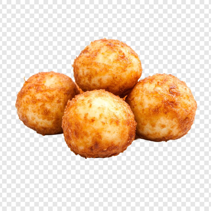 PSD palle fritte isolate su trasparente