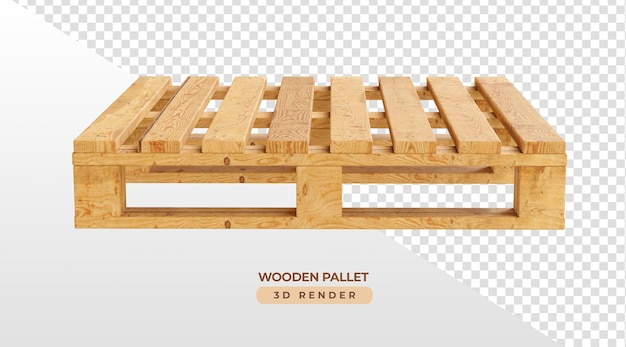 Pallet realistico con sfondo trasparente