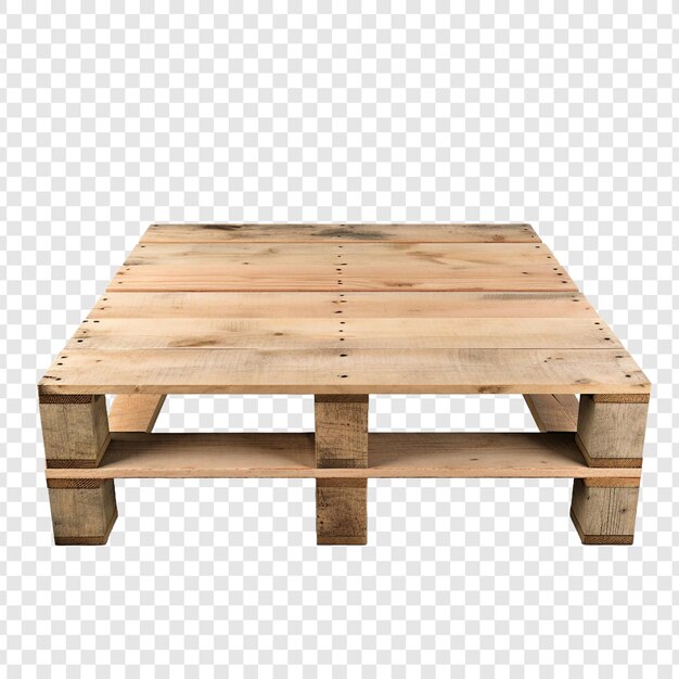 Pallet-Tisch isoliert auf durchsichtigem Hintergrund